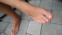 my best friend Leandras close up Candid feet