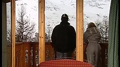 Blonde in Silver Jacket Threesome Sex