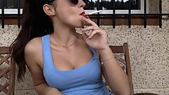 cool girl smoking a cork