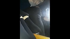 Teen with Tight Leggings Rubbing pussy