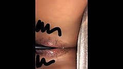 Watch me masturbate and squirt my hairy teen pussy !!