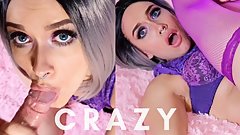 Amazing Young Girl Gets Face Fucked and Takes Cum On Her Pussy.