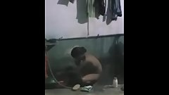 Indian Village Teen Bathing