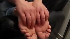 ticklish teen male feet tickled by friend