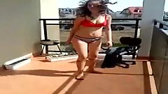 enf naked girl on balcony