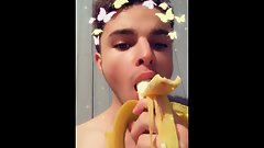 Try to suck a banana