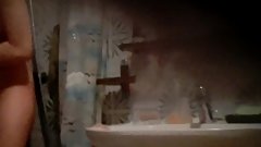 French girl in the bathroom