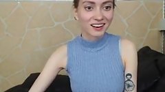 Petite teen strips, masturbates and licks her armpits (part 1)