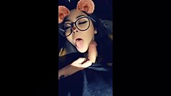 Busting a huge nut on Snapchat Thots tits . POV