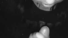 Uber driver seduced public blowjob in parking lot