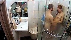 sex in the bathroom  shower tv show hidden camera - ABIGAIL & SAM â„–12