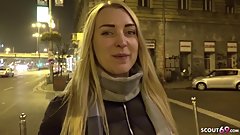 GERMAN SCOUT - TEENY AMARIS BEI ECHTEM STRASSENCASTING AO GEFICKT