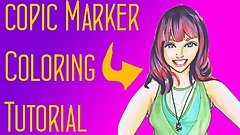 Colouring with Copic Markers tutorial step by step