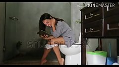 Sexy teen toilet diarrhea farting sfx added