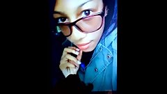 Nerdy kawaii latina cum tribute