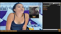 Camgirl reaction to monster WHITEZILLA! SHOCKED!