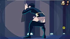 Behind the dunes - all scenes (2D, big tits, hentai, comic, fun, game,)