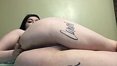 thick Latina fucks her ass with glass (visible orgasms)