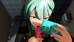 ã€MMDã€‘Hentai Girl Hand Job In Toiletã€3D Animeã€‘