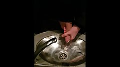 young teen cumshot in train