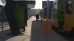 Brunette in Black Puffy Jacket Lesbian Sex 2