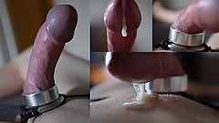 Cock stretching and hands free orgasm