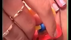 Diaper Girl and pacifier play