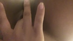 Teen playing with wet pussy and fingering