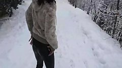 Teen in Leather Leggings