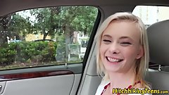 Slutty cum tasting teen picked up for a free POV ride
