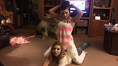 Living room wrestling