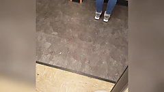 Teen in blue jeans  (candid)