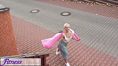 Fitness Rooms Squirting orgasm for teen Yoga babe