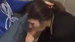 Girl sucking cock in a public bath