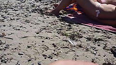Cute naked teens on the beach