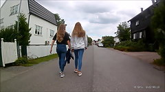 Sweet Norwegian denim butts.