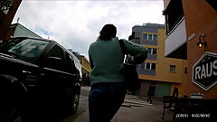 Norwegian tight denim butt