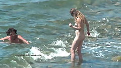 Spy vids of beautiful young nudist girls naked in the sea