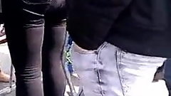 Tight Jeans Teen candid ass