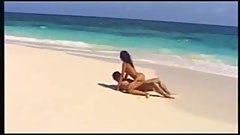 hot brunette beach sex