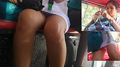 Nagpa BOSO sa jeep - MASARAP na College Student WHITE PANTY!