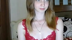 Hot teenager takes shirt and bra off