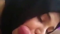 Teen in hijab sucking her family friend neighbour