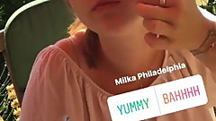 Amelie knows how to swallow