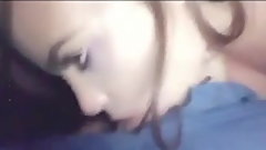 Sexy teen blows in movie theater