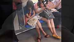 Upskirt - Pretty OL with long sexy legs