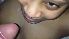 Nasty Black Teen Gets Facialized