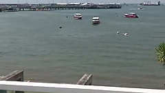 Outside fuck on balcony with see view sex ass